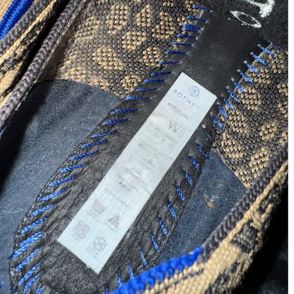 Rothy's Limited Edition Tan Cheetah Print Loafers Comfy Walking Work Slip On-8 - Picture 5 of 7